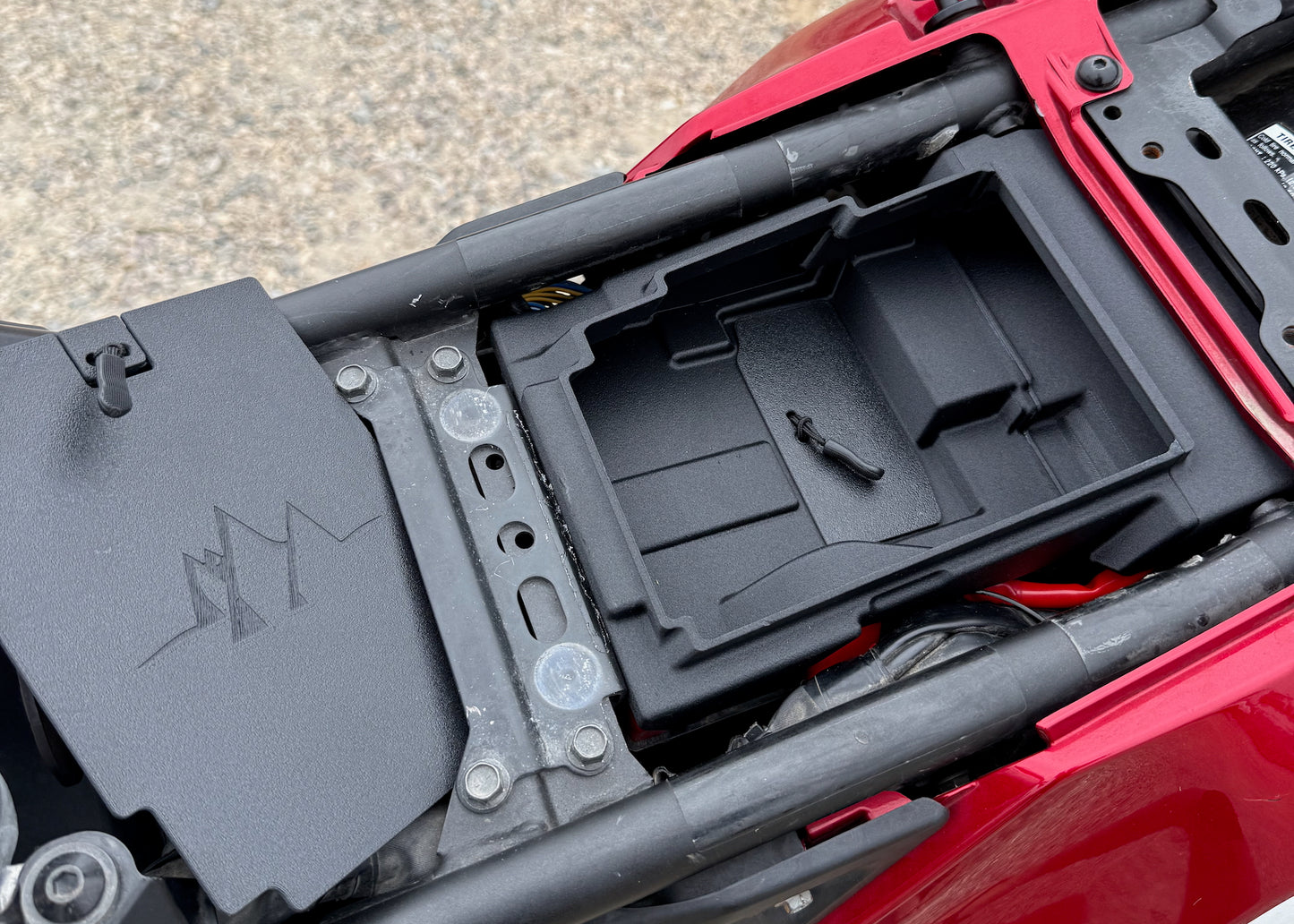 MotoCubby: Under-Seat Storage Box for Yamaha Tenere 700 OEM Seat (’19–’23)
