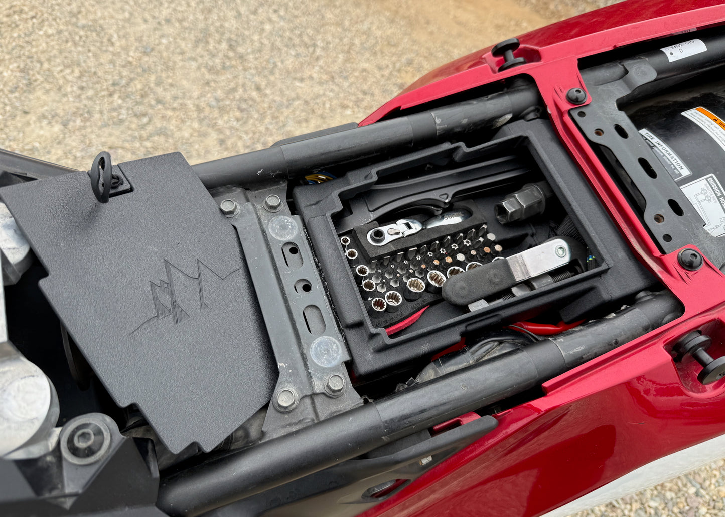 MotoCubby: Under-Seat Storage Box for Yamaha Tenere 700 OEM Seat (’19–’23)