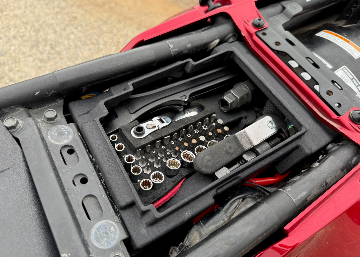 MotoCubby: Under-Seat Storage Box for Yamaha Tenere 700 OEM Seat (’19–’23)