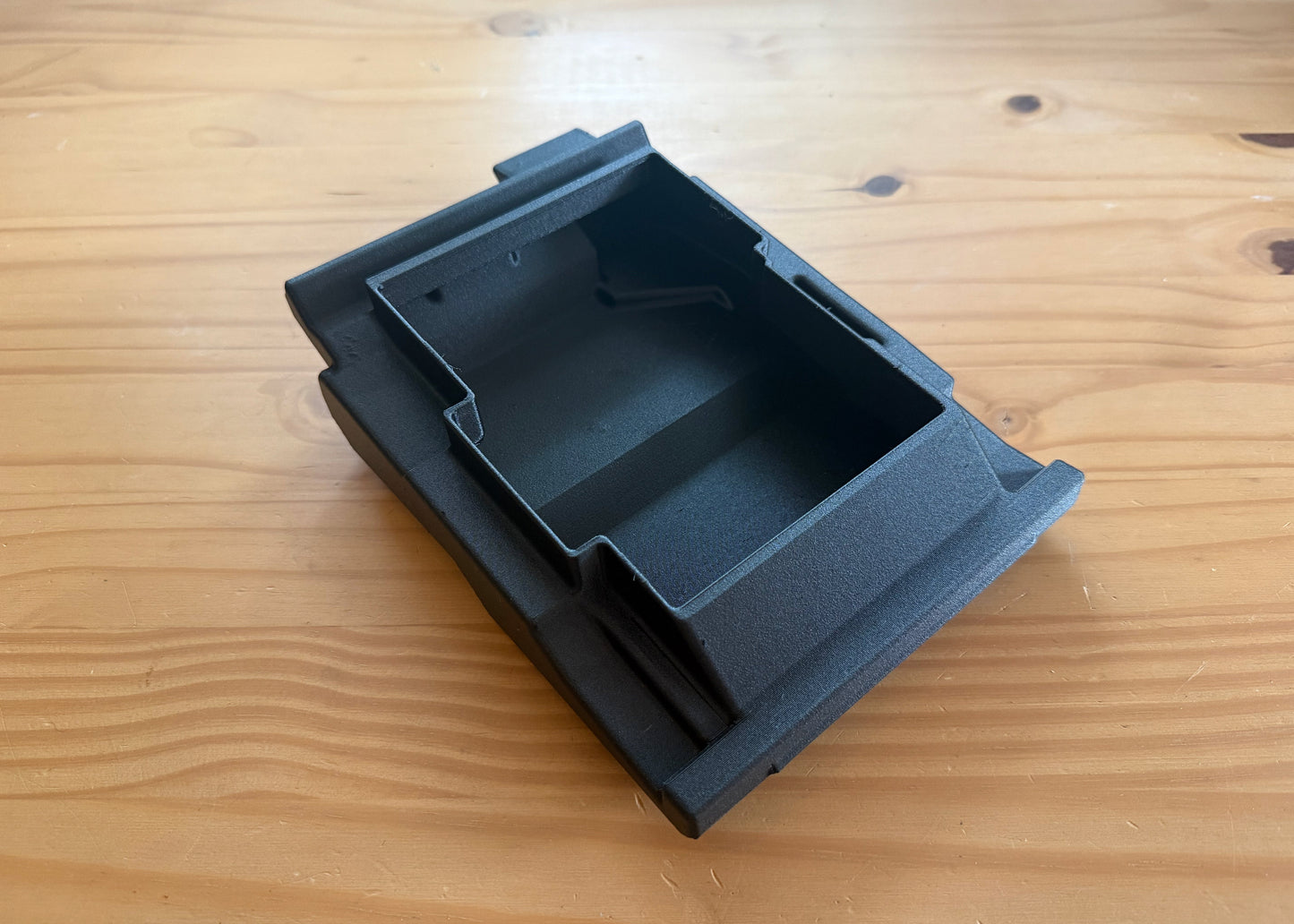 MotoCubby Nomad III for Yamaha Ténéré 700 — angled interior view of the empty storage compartment